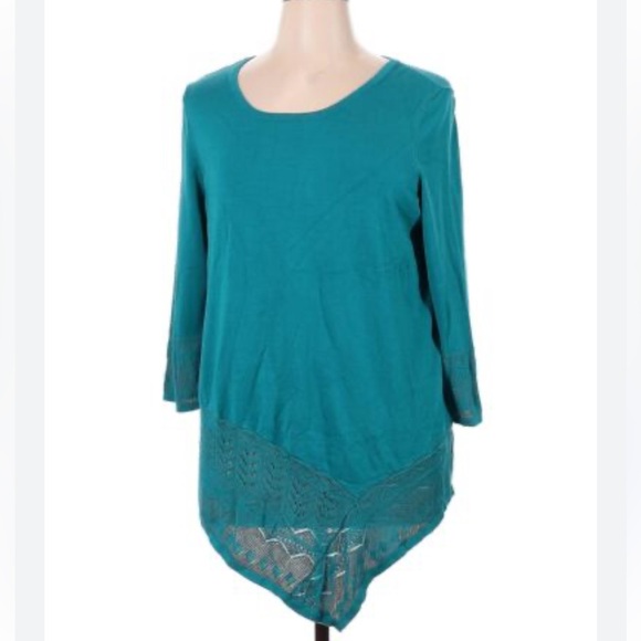 Kim Rogers fiesta turquoise sweater size M NWT - Picture 1 of 6